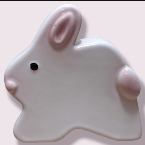 Dark Brown & White Bunny Rabbit Mini Planter or Votive Holder Set of 2 - Picture 4 of 15